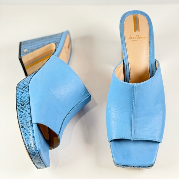 SAM EDELMAN Wilton Leather Mule Sandals Size 9 - Picture 4 of 9